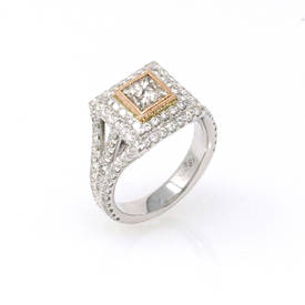 Iced Two-tone Engagement Ring (2.70 ct)