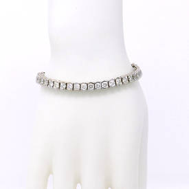 Half Moon Bezel Tennis Bracelet (10.58 ct)