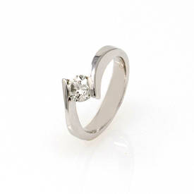 Contorted Solitaire Engagement Ring (0.59 ct)