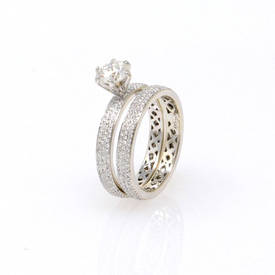 Classic Pavé Diamond Wedding Set (2.24 Ct)