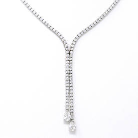 Elegant Diamond Droplet Necklace (7.71 ct)