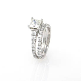 Princess-Cut Eternity Wedding Set (2.13 ct)