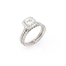 Halo Radiant Cut Wedding Set (2.35 ct)