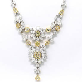 Blossoming Flower Diamond Necklace (44.97 ct)