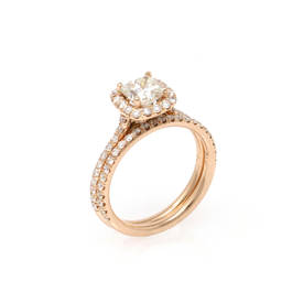 Rose Gold Radiant Wedding Set (2.19 ct)