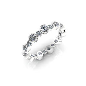 Alternating Diamond Eternity Ring