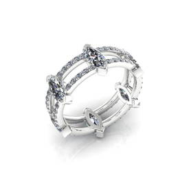 Open Space Marquise Eternity Ring
