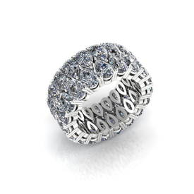 Double Pear Eternity Ring