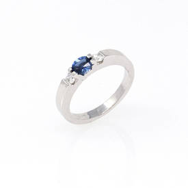 Three Stone Sapphire Ring (0.59 ct)