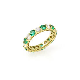 Emerald and Diamond Eternity (2.89 ct)