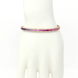 Rose Gold Gradient Rainbow Bracelet (6.00 ct)