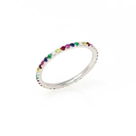 Sapphire Rainbow Eternity (0.53 Ct)