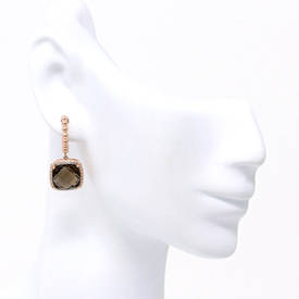 Smoky Fashion Earrings (6.63 Ct)