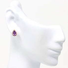 Purple Pear Earrings (0.86 ct)