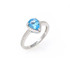 Blue Topaz Ring (1.48 Ct)