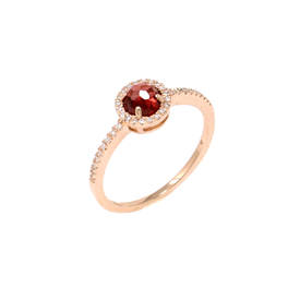 Brilliant-Cut Garnet Ring (0.87 Ct)