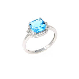 Blue Topaz Ring (2.70 Ct)