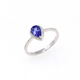 Tanzanite Pear Shape Ring (0.68 Ct)