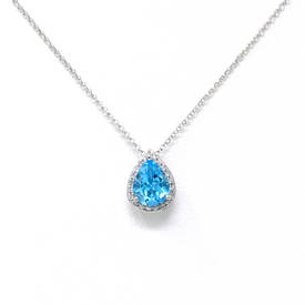 Blue Topaz Pendant (1.37 Ct)