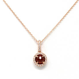 Brilliant-Cut Garnet Pendant (0.79 Ct)