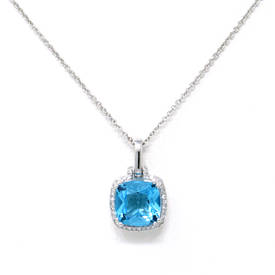 Topaz Cushion Pendant (2.71 Ct)