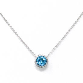 Ocean Blue Topaz Pendant (0.68 Ct)