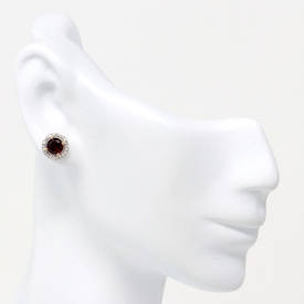 Garnet Stud Earrings (1.53 Ct)