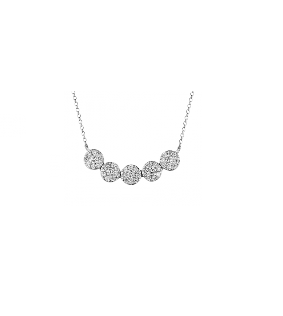 Curved Diamond Necklace (0.13ct)