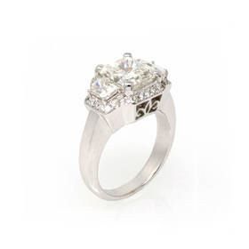 Three Stone Octad Engagement Ring (4.01 ct)