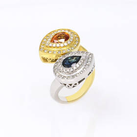 Droplet Gemstones Ring