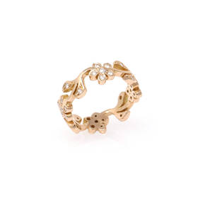 Rose Gold Eternal Flower Branch Ring (0.64 Ct)