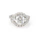 Three Stone Halo Diamond Engagement Ring (5.40 ct)