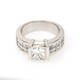 Platinum Princess-Cut Engagement Ring (4.14 ct)