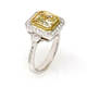 Fancy Yellow Radiant Cut Engagement Ring (2.58 ct)
