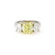 Yellow Center Three Stone Engagement Ring (5.49 ct)