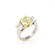 Yellow Center Three Stone Engagement Ring (5.49 ct)