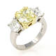 Yellow Center Three Stone Engagement Ring (5.49 ct)