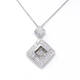 Trilogy Square Drop Pendant (1.99 ct)