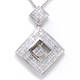 Trilogy Square Drop Pendant (1.99 ct)
