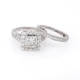 Halo Princess-Cut Wedding Set (4.69 ct)