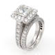 Halo Princess-Cut Wedding Set (4.69 ct)
