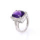 Halo Amethyst Diamond Ring (7.56 ct)