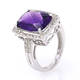 Halo Amethyst Diamond Ring (7.56 ct)