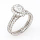 Halo Pear Diamond Wedding Set (1.96 ct)
