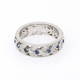 Sapphire Leaves Diamond Band (0.92 ct)