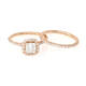 Rose Gold Radiant Wedding Set (2.19 ct)