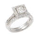 Princess-Cut Halo Diamond Wedding Set(1.75 Ct)