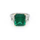 Three Stone Emerald Diamond Ring (11.87 ct)