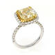 Fancy Yellow Cushion Engagement Ring (5.71 ct)