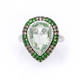 Multi-Green Pear Shape Ring (5.16 ct)